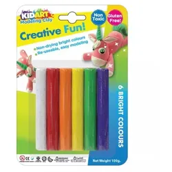 Kid Art: Buntes Glitzer-Plastilin-Set - 6 Stück