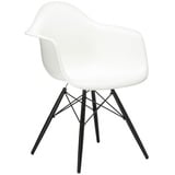 Vitra Stuhl Eames Plastic Armchair DAW 83x63x59 cm, Gestell: Ahorn schwarz, Designer Charles & Ray Eames