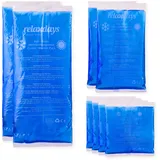 Relaxdays Kühlpad 8er Set blau