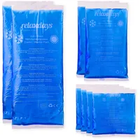 Relaxdays Kühlpad 8er Set blau