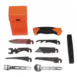 Max Fuchs Überlebensset Special 27-teilig, Werkzeug Multitool Nähset Outdoor Survial Box