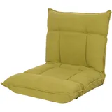 Mendler Bodensessel HWC-N44, Relaxsessel Bodenkissen Bodensofa Klappsessel 6 Relaxpositionen, stabiles Gestell Samt - grün