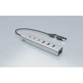 iTEC I-tec CAHUBMETAL7 USB-Hub 4+3 Port USB-A, USB-C® USB 3.1 Gen1 5 GBit/s Grau CAHUBMETAL7