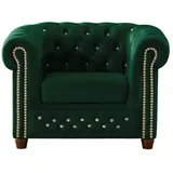 S-Style Chesterfield Sessel Cleo Blink Samt 104 x 72 x 0 cm Grün