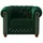 S-Style Chesterfield Sessel Cleo Blink Samt 104 x 72 x 0 cm Grün
