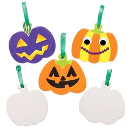 Kürbis Dekorationen aus Keramik (pro Set 5) Halloween-Basteleien