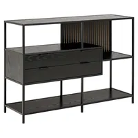 Actona Seaford Raumteiler 114 x 35 x 78 cm Schwarz