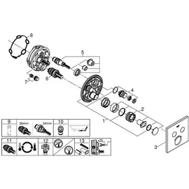 Grohe Grohtherm SmartControl Thermostat mit 2 Absperrventile