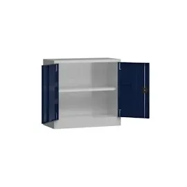 Classix Stahlschrank X-530301 enzianblau, lichtgrau 80,0 x 38,0 x 75,0 cm, aufgebaut