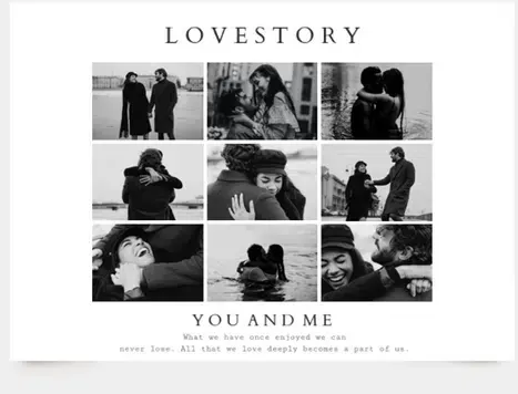 Fotocollage "Lovestory" auf Poster