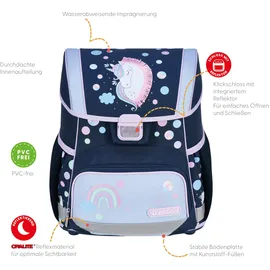 Herlitz Schulranzen-Set Loop Plus Unicorn Dreams Kunstfaser grün