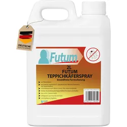 FUTUM 2L Teppichkäferspray bekämpft Insekten, Eier, Larven, Insektenspray ohne Biozide auf Wasserbasis,  Sofortwirkung ohne Flecken