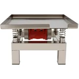Beton Rütteltisch 50W 3000-3600 U/Min 10kg Belastung Edelstahl Vibrationsplatte Für Betonverdichtung Prüfkörper Silber