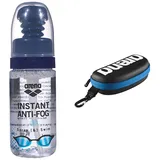 ARENA Anti-Fog Spray für Schwimmbrillen, Transparent, One Size & Unisex Schwimmbrillen Etui zur Aufbewahrung der Schwimmbrille, Black-White-Royal, One Size