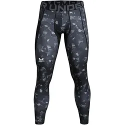UNDER ARMOUR HeatGear Printed Trainingstights Herren 001 - black/white 3XL