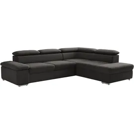 sit&more Eckcouch Kunstleder 2-Sitzer Schwarz