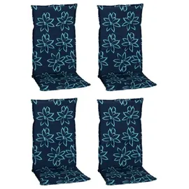 BEO Hochlehner Auflage 118 x 50 x 6 cm blau floral 4 St.