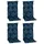 BEO Hochlehner Auflage 118 x 50 x 6 cm blau floral 4 St.