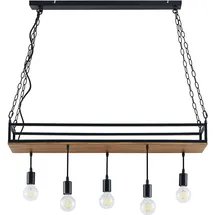 LINDBY Kirista 5-flg. dimmbar 100 cm vintage schwarz