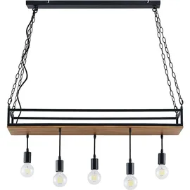 LINDBY Kirista 5-flg. dimmbar 100 cm vintage schwarz
