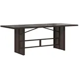vidaXL Gartentisch mit Glasplatte 190 x 80 x 74 cm Braun