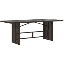 vidaXL Gartentisch mit Glasplatte 190 x 80 x 74 cm Braun