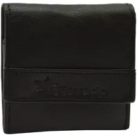 Mini Börse kleine Münzbörse Wiener Schachtel mit einen Geld Kartenfach Taschen Börse (Schwarz)