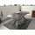 MASSIVMOEBEL24.DE Baumtisch Akazie 180 x 76 x 90 cm grau lackiert/silber matt
