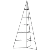 vidaXL Metall-Weihnachtsbaum für Dekorationen Schwarz 100 cm