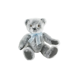 Teddys Rothenburg Kuscheltier Teddybär 20 cm sitzend mit hellblauer Schleife (Stoffteddybär Plüschteddys)
