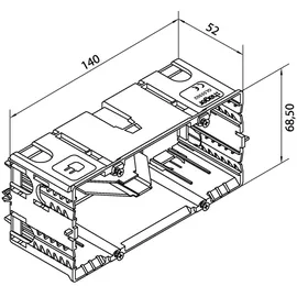 Hager Tehalit Geräteeinbaudose 2-fach Energie GLS55002