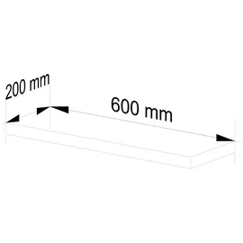 Akord Wandregal 60 x 20 x 3,2 cm Weiß