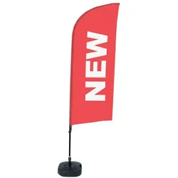 SHOWDOWN Displays Showdown Beachflag - Komplett-Set - Englisch - Rot/Schwarz
