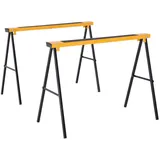 Durhand Sägebock 2er-Set Klappbar Unterstellbock rutschfest, (Arbeitsbock, 2-St., Unterstellbock), Metall Gelb 99,5 x 50 x 76 cm gelb