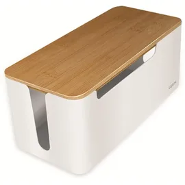 Logilink Kabelbox 14 x 13 x 31 cm 1-tlg. weiß/bambus