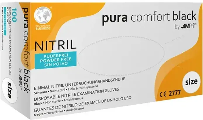 Nitril Einmal-Handschuhe schwarz Gr. L 100 St