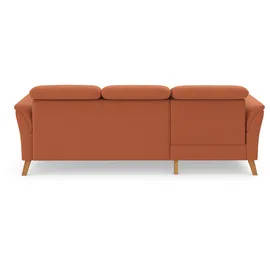 sit&more Ecksofa Romero L-Form, wahlweise mit oder ohne Relax-Funktion, Bettfunktion, Bettkasten orange