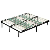 i-flair Metallbett Tellerlattenrost 180x200 cm auf Füßen, Gästebett Ergo IF55 mit Tellerfedern und Stauraum - für alle Matratzen und Betten geeignet