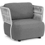 BIZZOTTO Gartensessel Palmer aus Aluminium, Grau