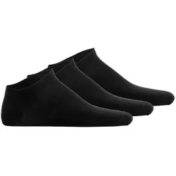 Hudson Unisex Sneakersocken, 3er Pack - Simply, kurze Socken, einfarbig Schwarz 35-38