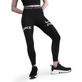 Nike Pro Mid-Waist 7/8-Leggings Damen 010 - black/white XS