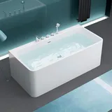 mai & mai Badewanne 180x80cm Sanitäracryl mit Armatur Standbadewanne V601ma