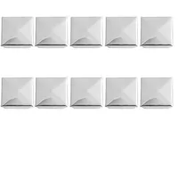 Pyramidenförmige Pfostenkappe aus Edelstahl, verzinkt, Schutz für Pfostenenden (10 Stück, 40 mm)