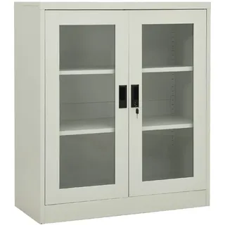 vidaXL Büroschrank Hellgrau 90x40x105 cm Stahl