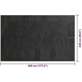 vidaXL Poolabdeckung Schwarz 450x220 cm