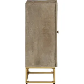 vidaXL Sideboard 55x30x76 cm Massivholz Mango und Eisen