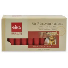 Riffelmacher Pyramidenkerzen 50 St. rot