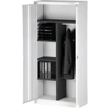 BISLEY Putzmittelschrank Universal E782AAG696 verkehrsweiß 4 Fachböden 91,4 x 40,0 x 195,0 cm, aufgebaut, 1 St.