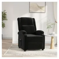 vidaXL Relaxsessel Elektrisch Samt 93 x 98 x 93 cm Schwarz mit Fernbedienung und Kissen