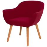 Xlmoebel Stuhl Eleganter Holzstuhl in Rosa mit modernem Design für stilvolle Räume (1 St), Hergestellt in Europa rot